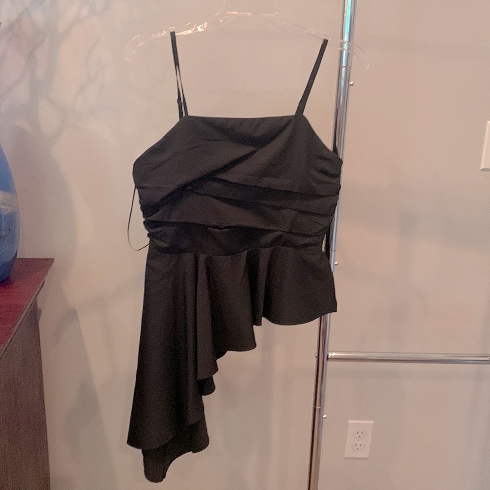 Beautiful black asymmetrical blouse
